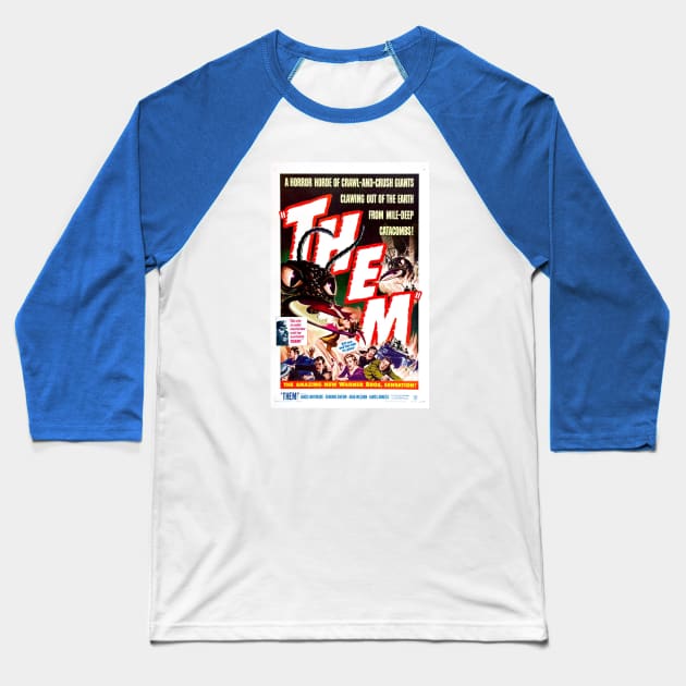 Vintage Movie - Them! Baseball T-Shirt by Kleiertees